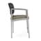Lesro Lenox Steel Hip Chair Metal Frame, Silver, RS Night Sky Back, MD Farro Seat LS1161 - alternate 2